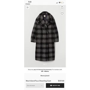 H&M Wool-blend Faux Shearling Coat